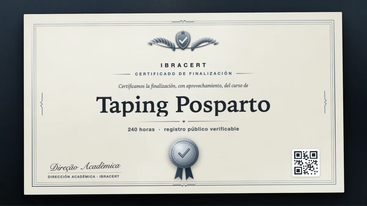 Portada del curso Taping Posparto