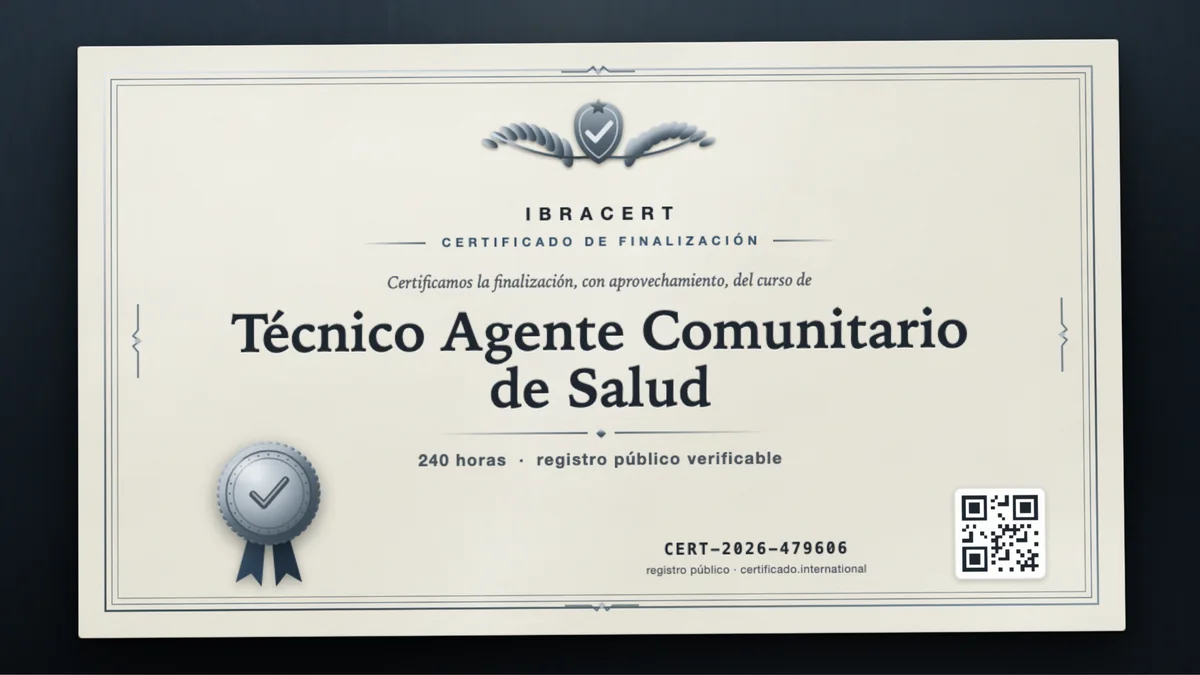 Portada del curso Técnico Agente Comunitario de Salud