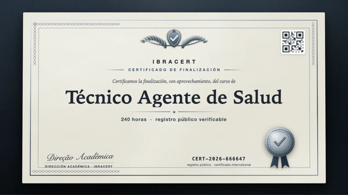 Portada del curso Técnico Agente de Salud
