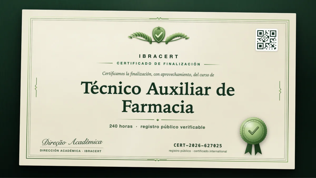 Portada del curso Técnico Auxiliar de Farmacia