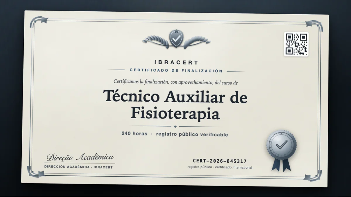 Portada del curso Técnico Auxiliar de Fisioterapia
