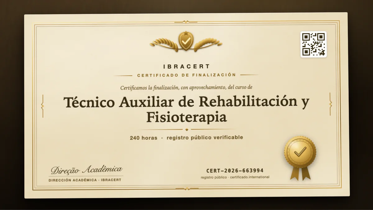Portada del curso Técnico Auxiliar de Rehabilitación y Fisioterapia