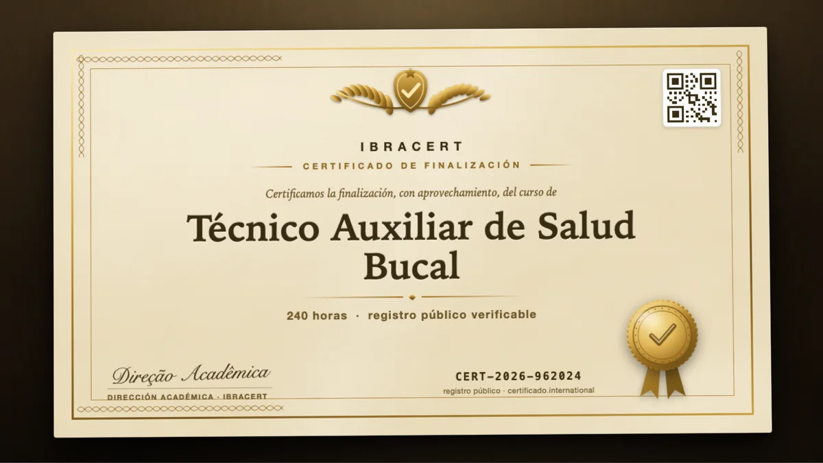 Portada del curso Técnico Auxiliar de Salud Bucal