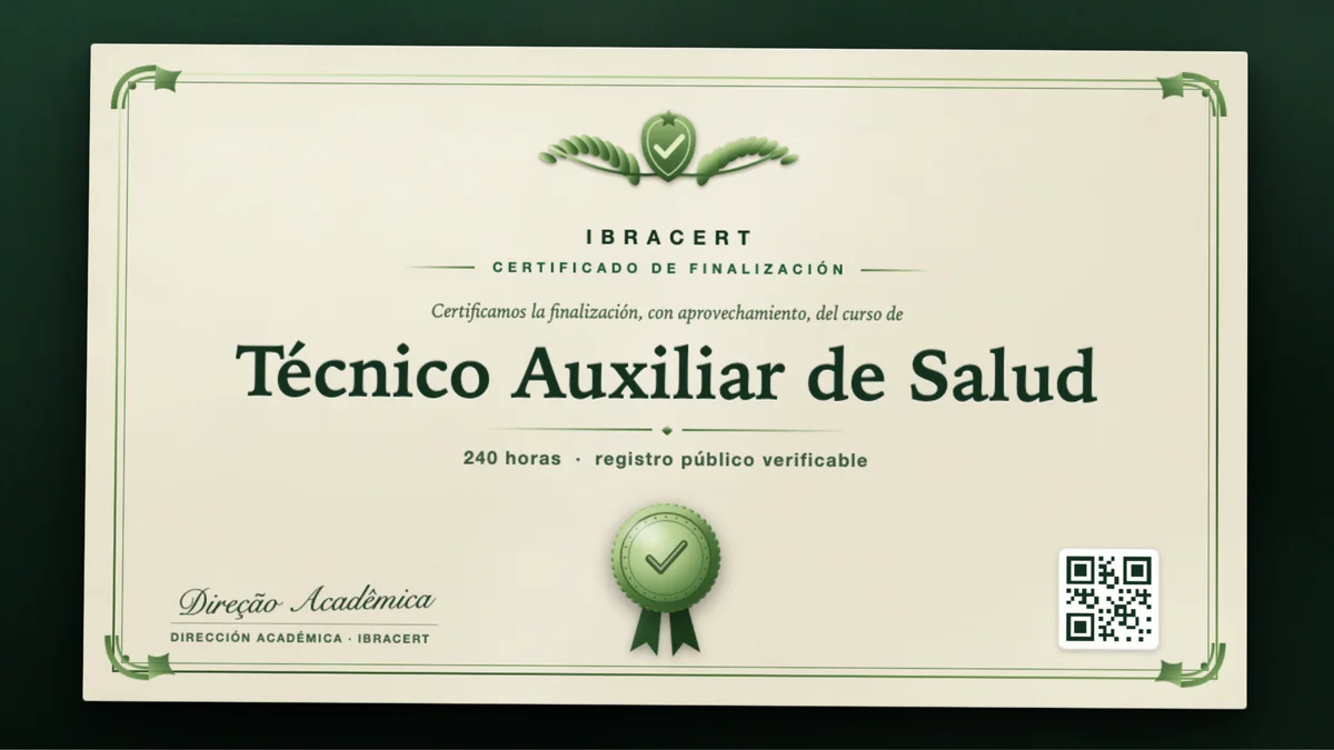 Portada del curso Técnico Auxiliar de Salud