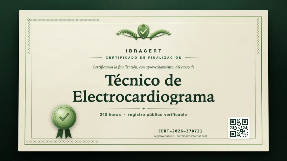 Portada del curso Técnico de Electrocardiograma