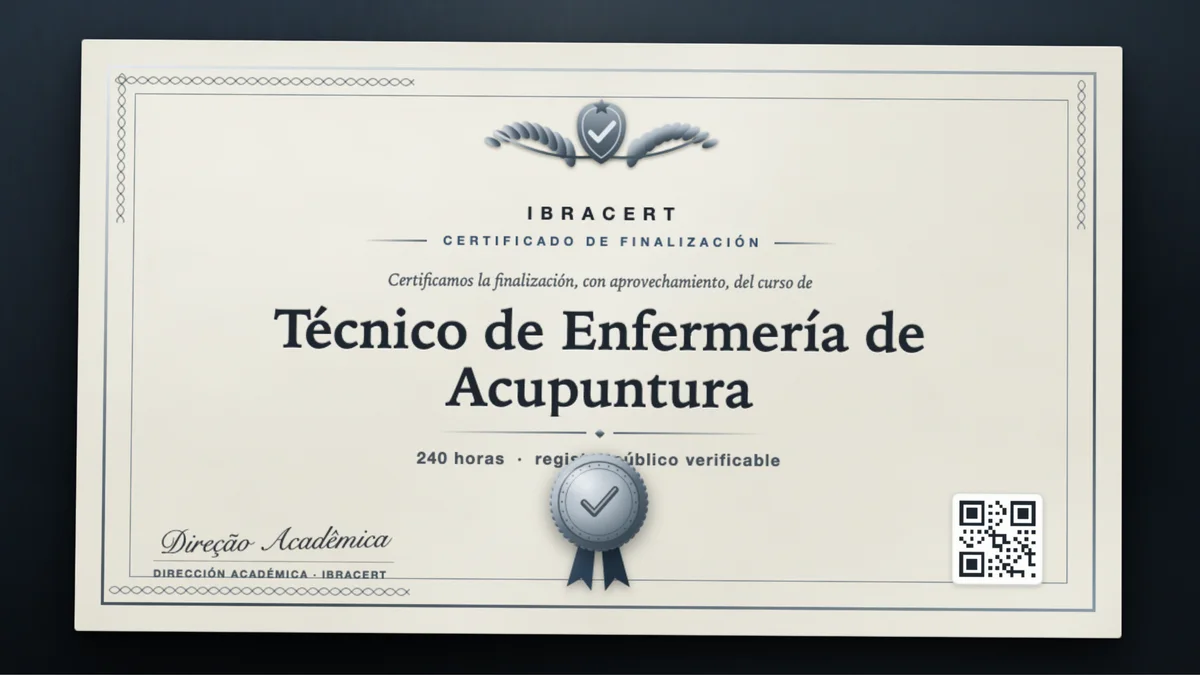 Portada del curso Técnico de Enfermería de Acupuntura