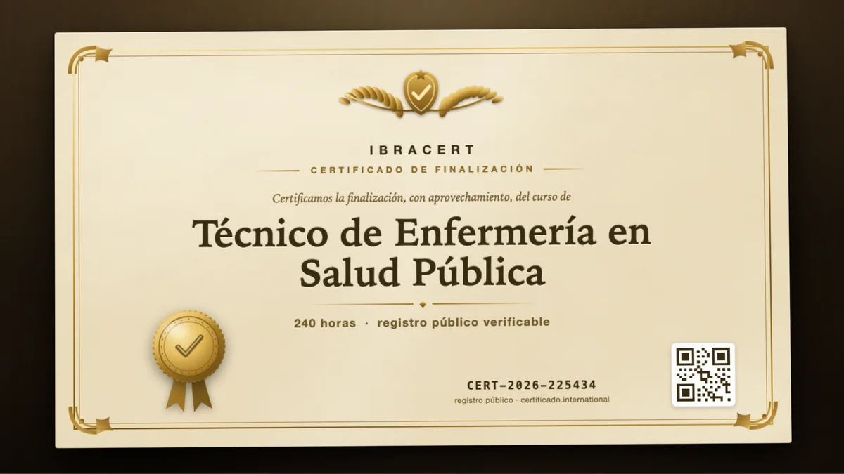Portada del curso Técnico de Enfermería en Salud Pública