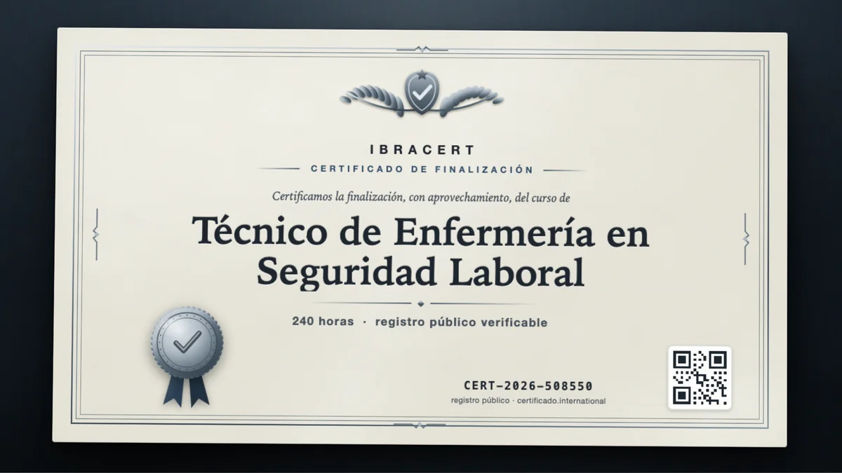 Portada del curso Técnico de Enfermería en Seguridad Laboral