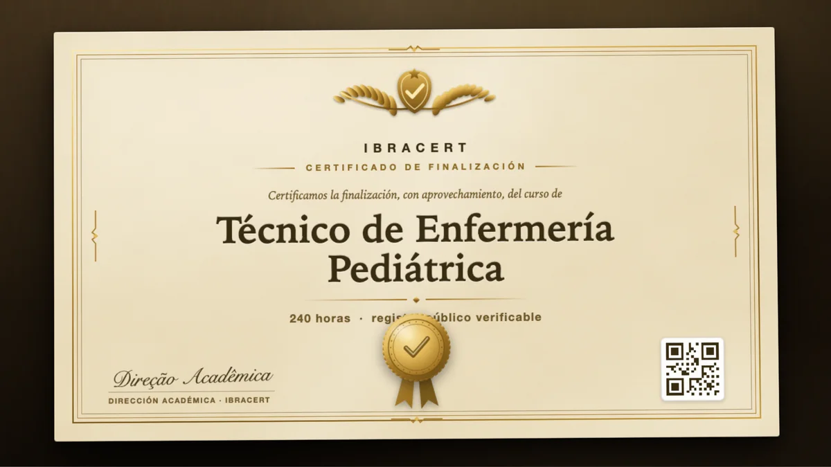Portada del curso Técnico de Enfermería Pediátrica