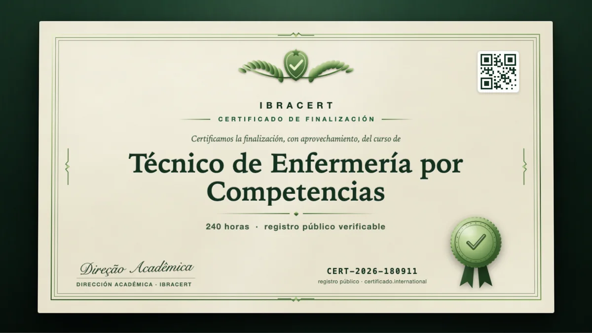 Portada del curso Técnico de Enfermería por Competencias