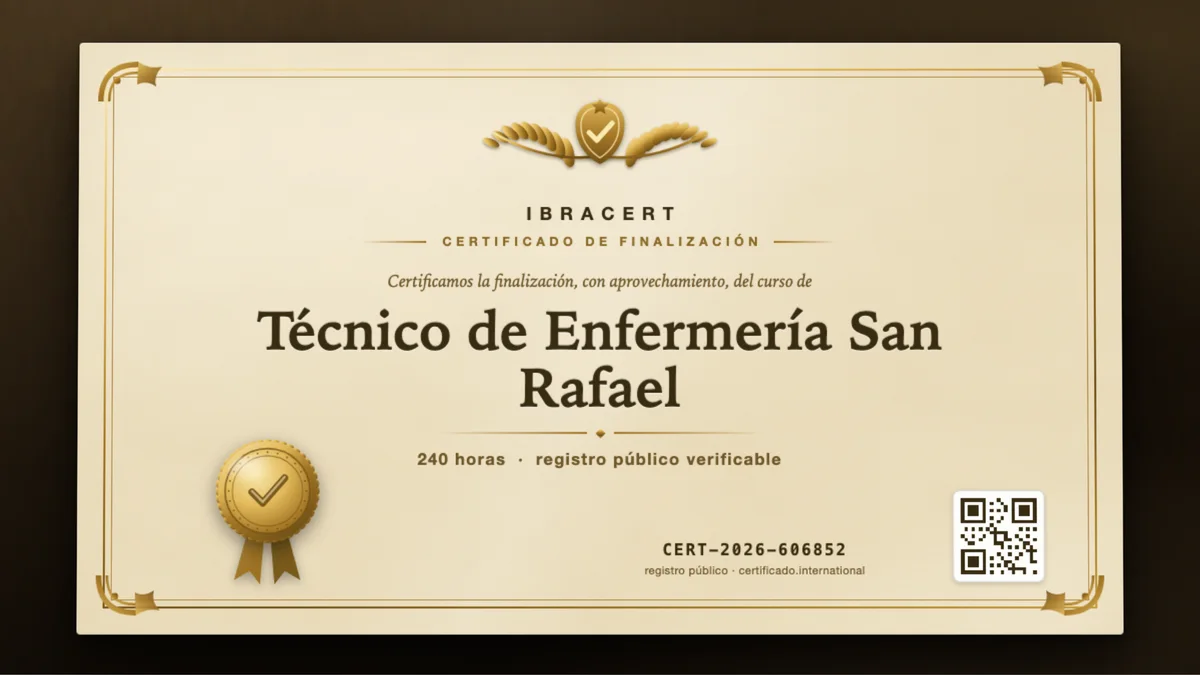 Portada del curso Técnico de Enfermería San Rafael