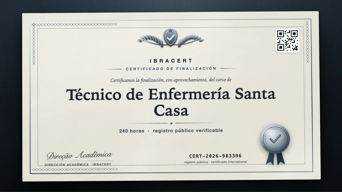 Portada del curso Técnico de Enfermería Santa Casa