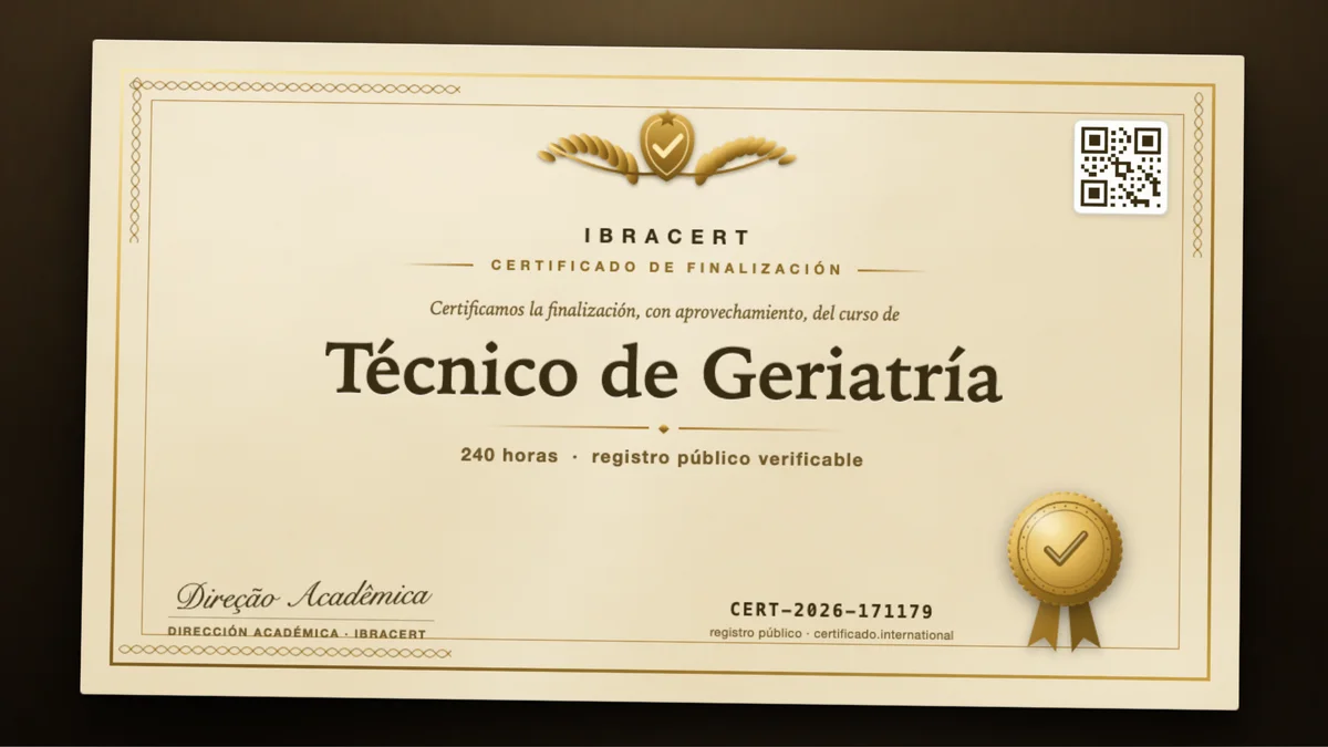 Portada del curso Técnico de Geriatría