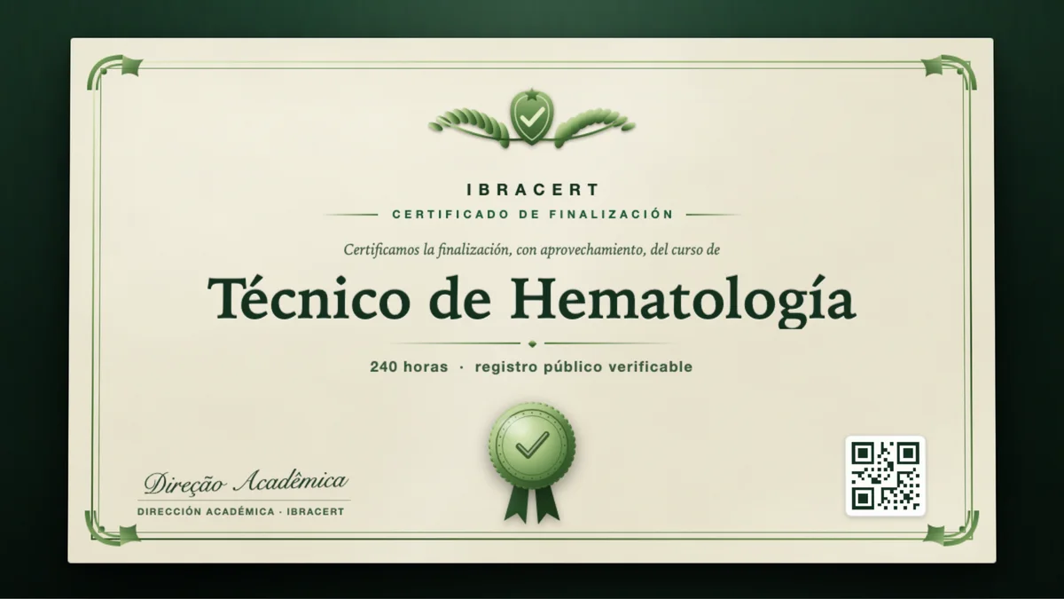 Portada del curso Técnico de Hematología