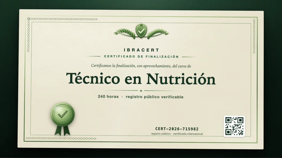 Portada del curso Técnico en Nutrición