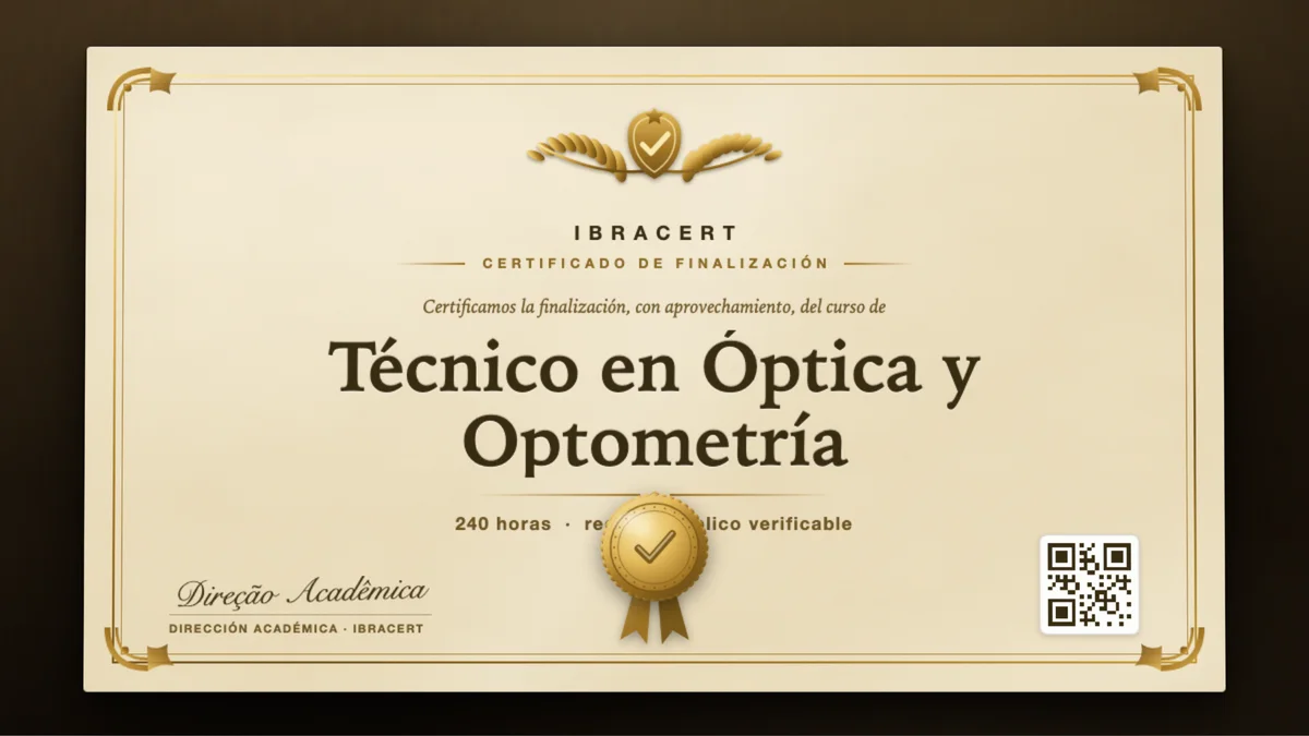 Portada del curso Técnico en Óptica y Optometría