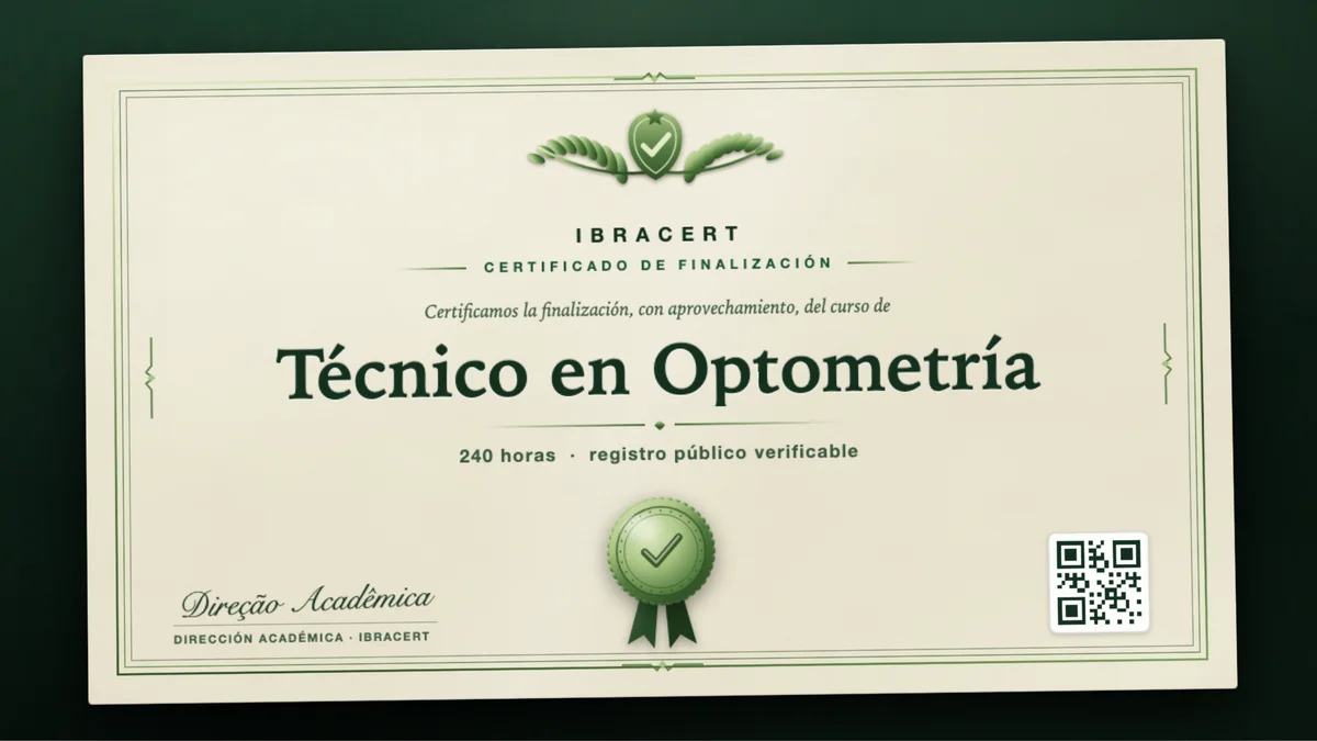 Portada del curso Técnico en Optometría