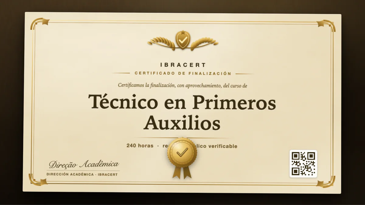 Portada del curso Técnico en Primeros Auxilios