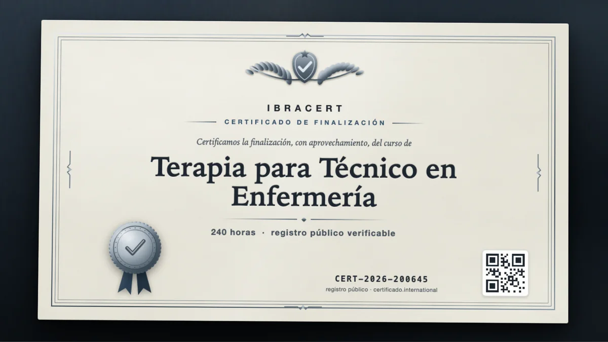 Portada del curso Terapia para Técnico en Enfermería