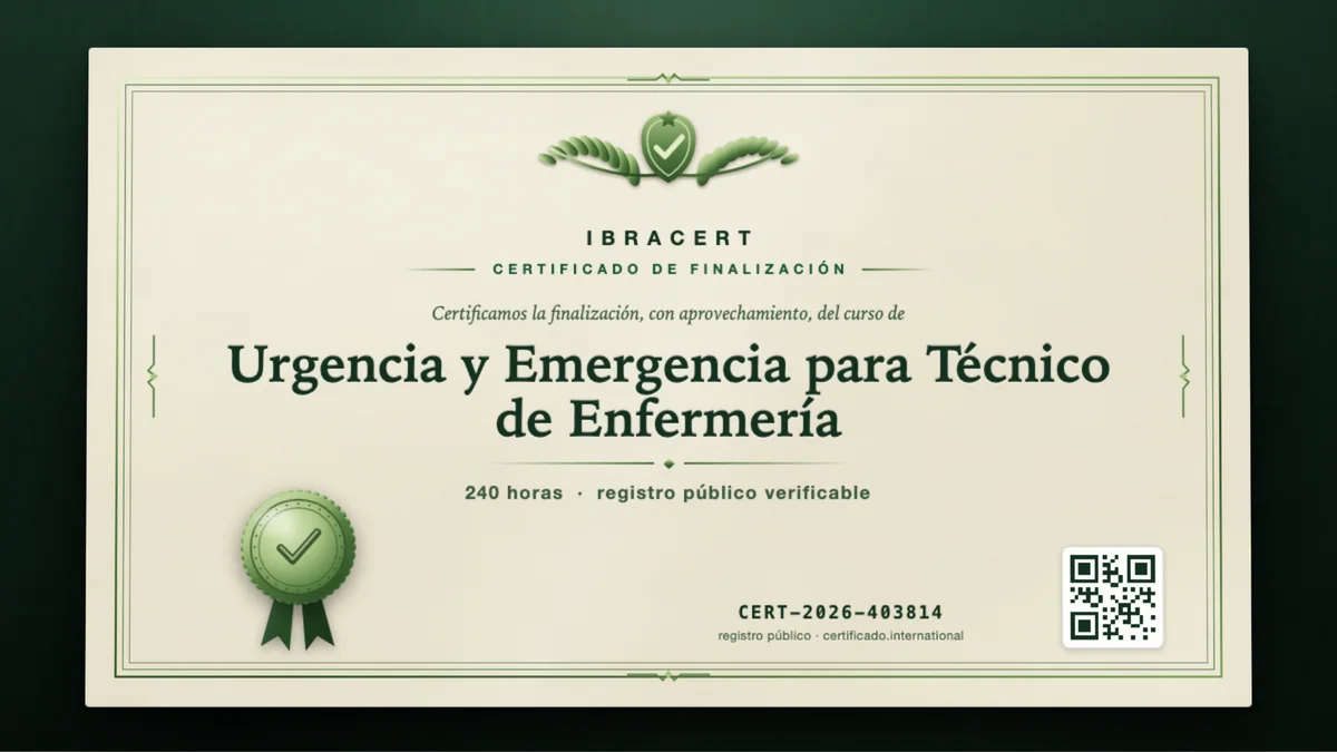 Portada del curso Urgencia y Emergencia para Técnico de Enfermería