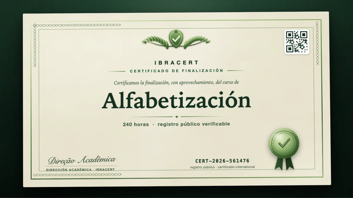 Portada del curso Alfabetización