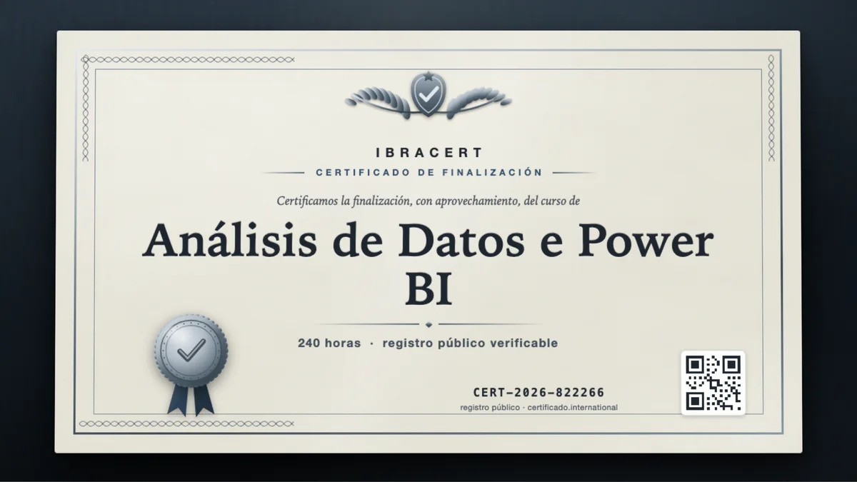 Portada del curso Análisis de Datos e Power BI