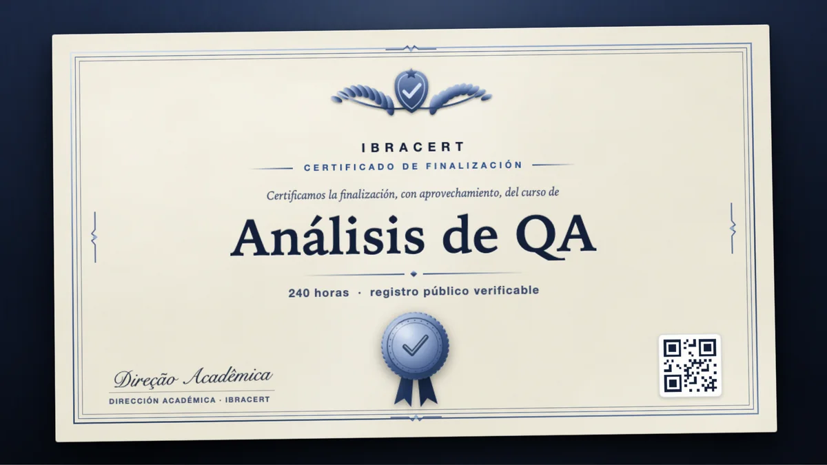 Portada del curso Análisis de QA