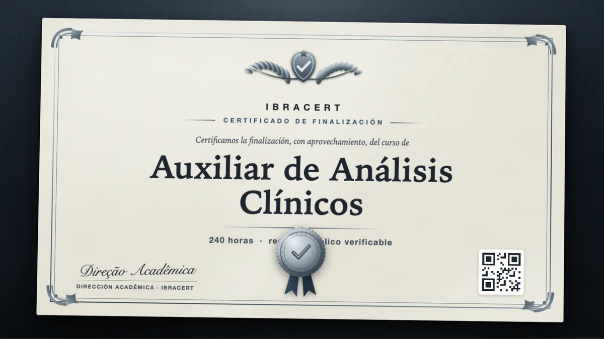 Portada del curso Auxiliar de Análisis Clínicos