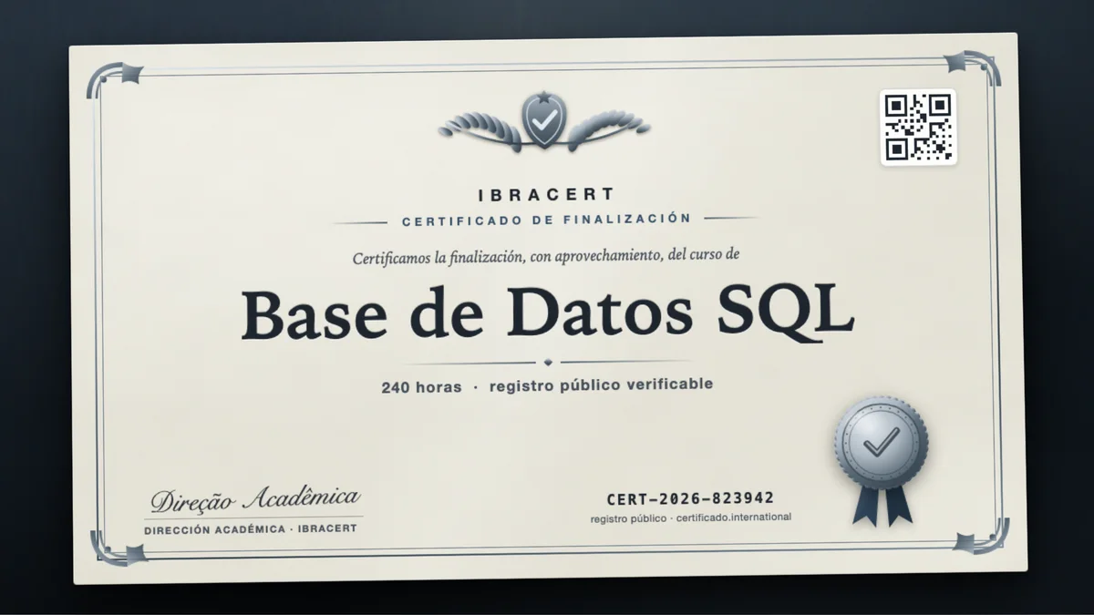 Portada del curso Base de Datos SQL