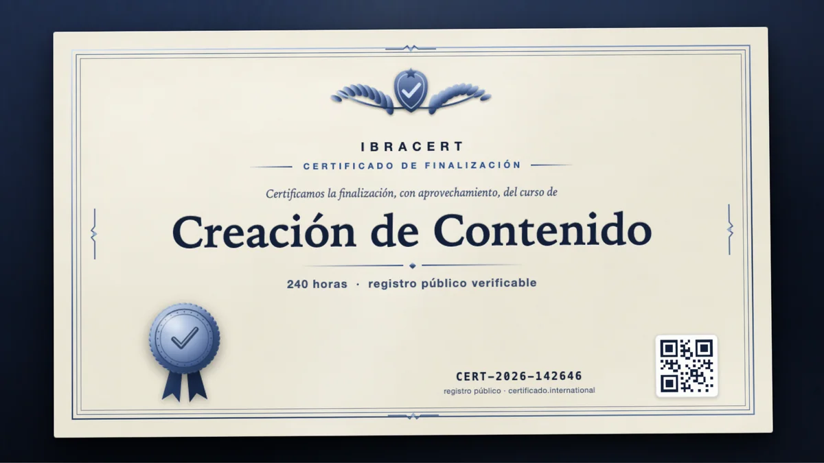 Portada del curso Creación de Contenido