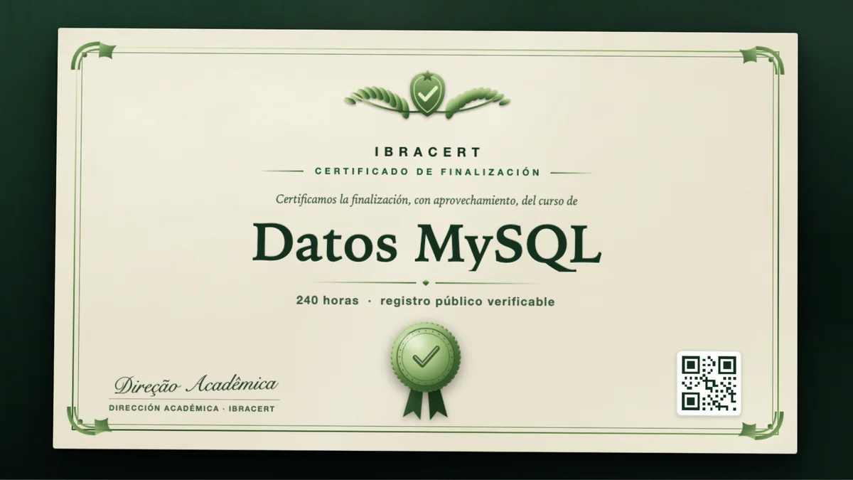 Portada del curso Datos MySQL