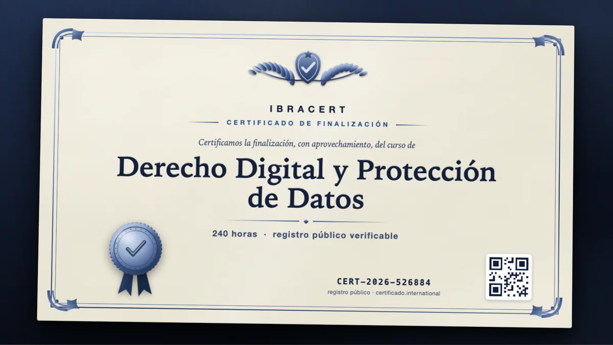 Portada del curso Derecho Digital y Protección de Datos
