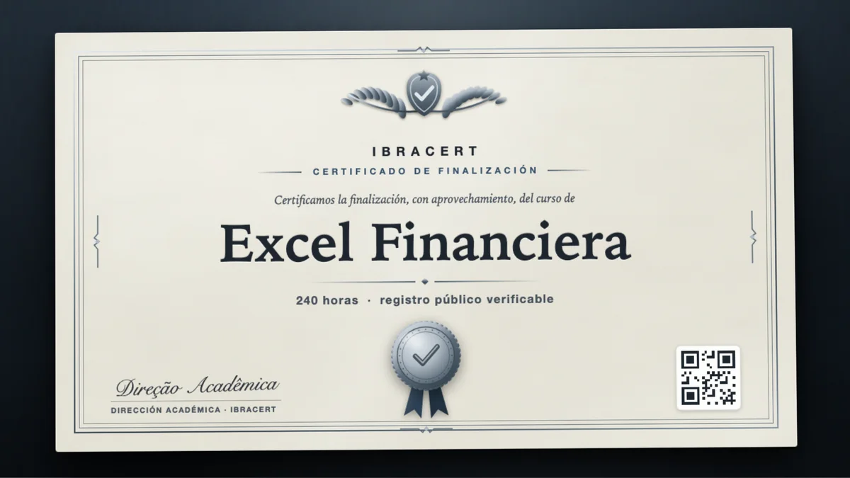 Portada del curso Excel Financiera