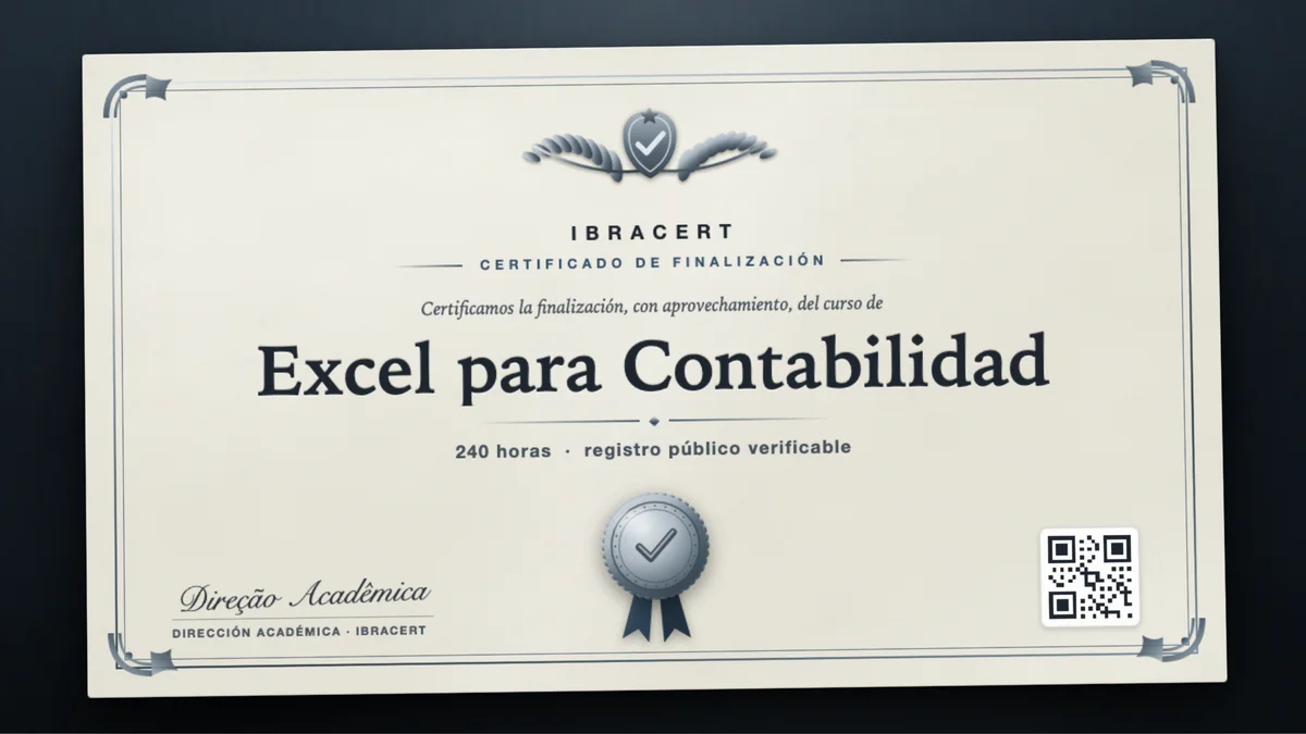 Portada del curso Excel para Contabilidad