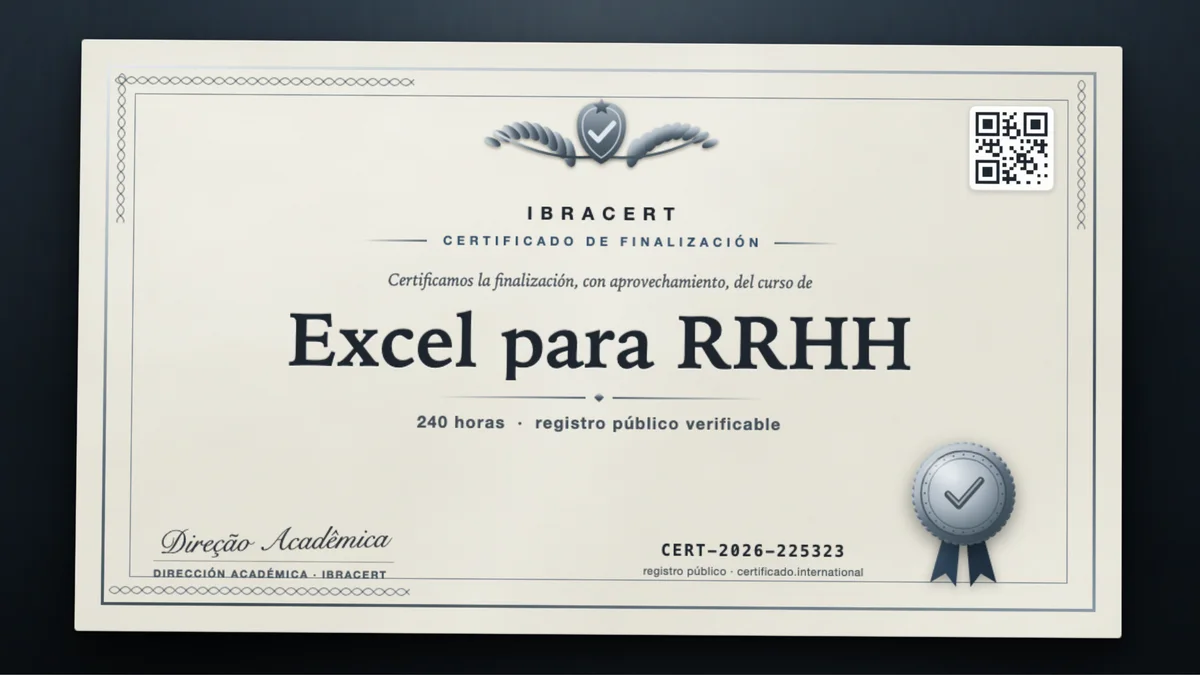 Portada del curso Excel para RRHH