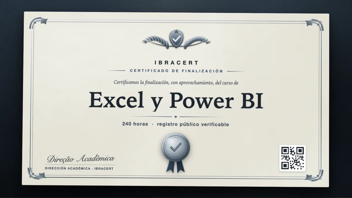 Portada del curso Excel y Power BI