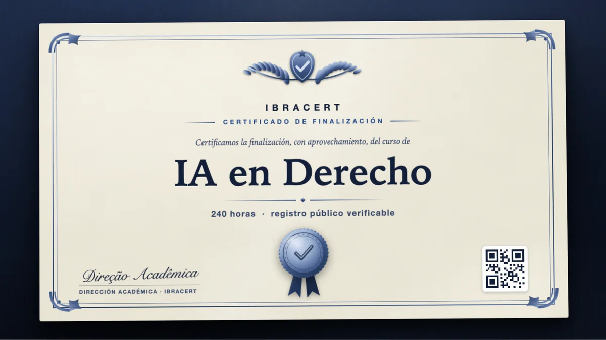 Portada del curso IA en Derecho
