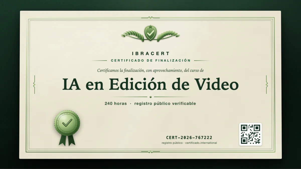 Portada del curso IA en Edición de Video