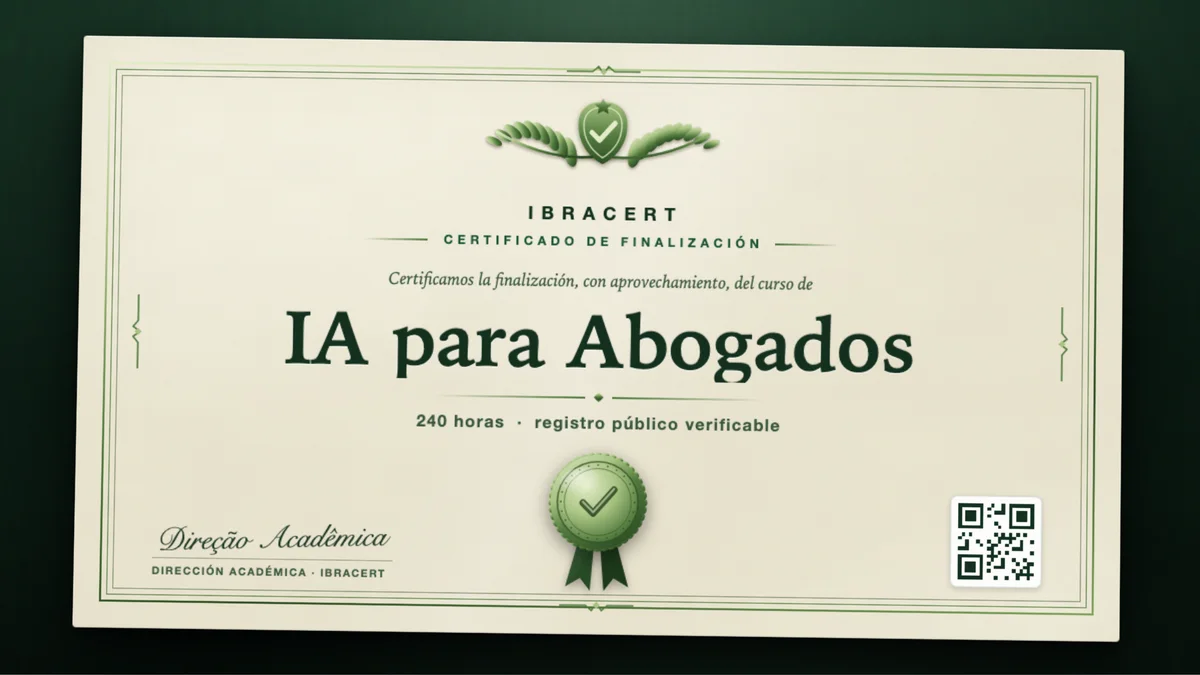Portada del curso IA para Abogados