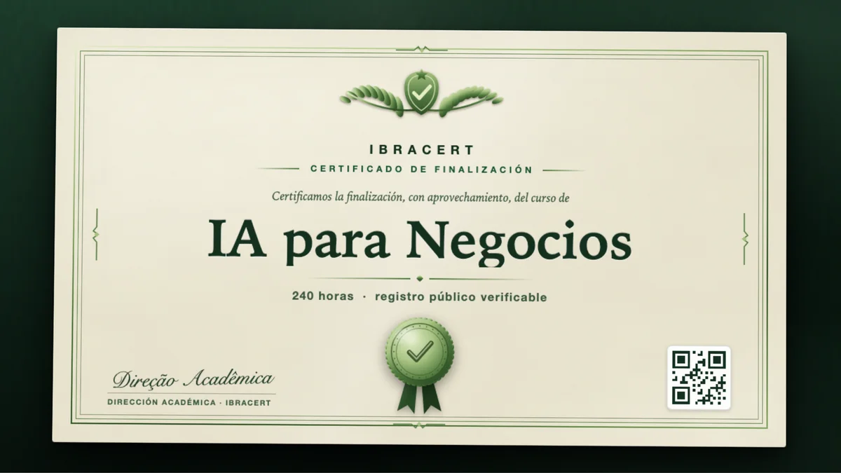 Portada del curso IA para Negocios