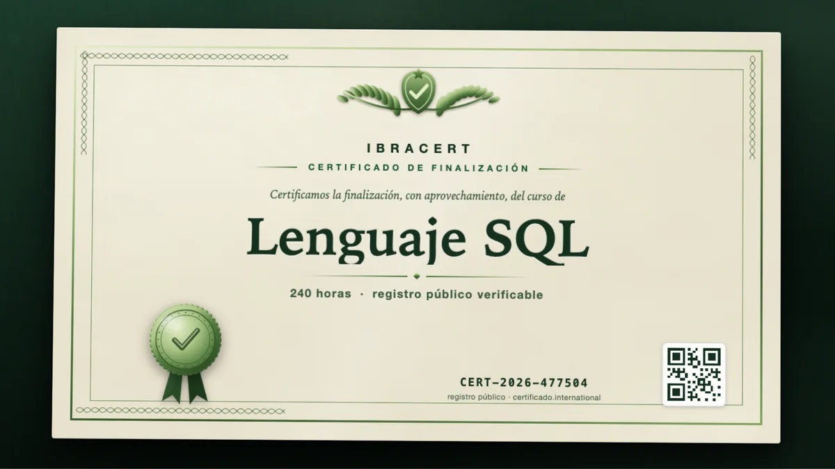 Portada del curso Lenguaje SQL