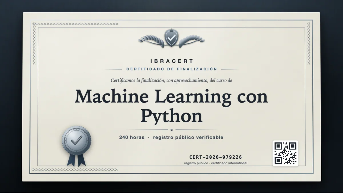 Portada del curso Machine Learning con Python