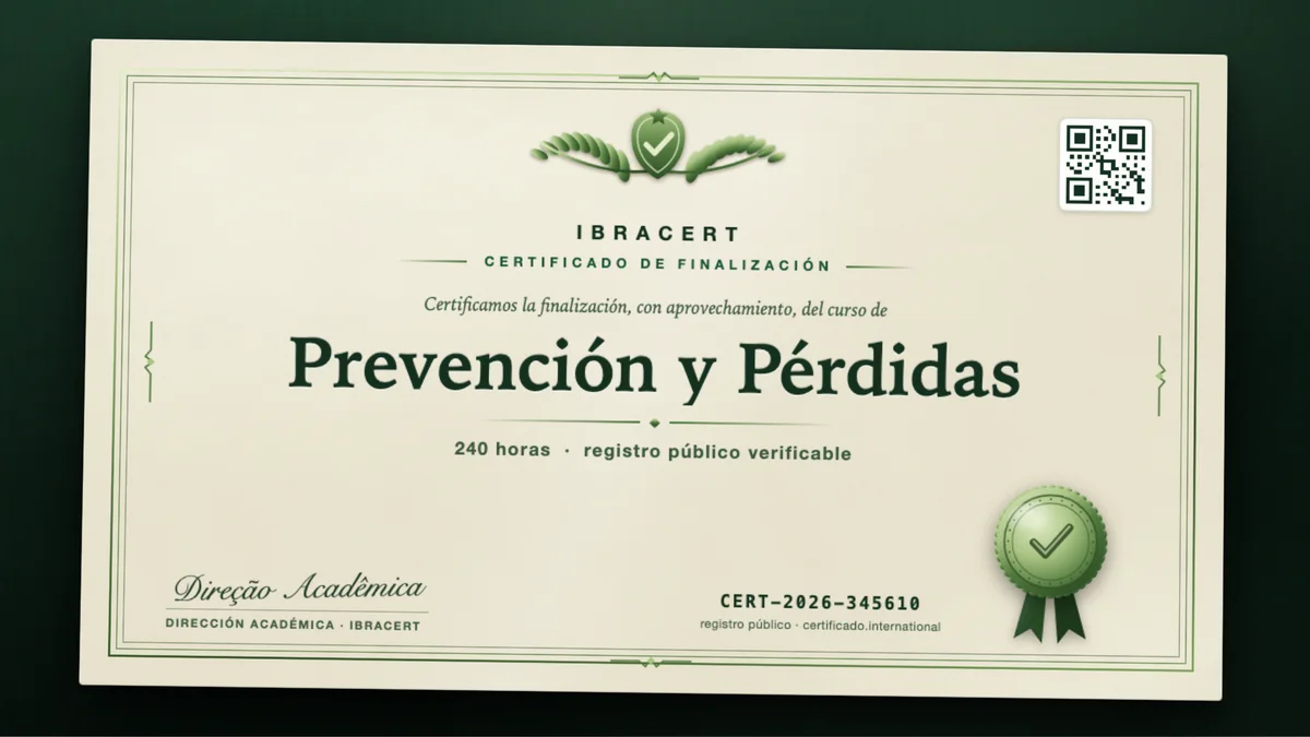 Portada del curso Prevención y Pérdidas