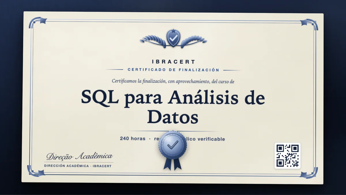Portada del curso SQL para Análisis de Datos