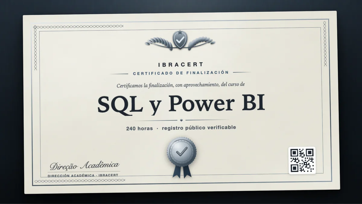 Portada del curso SQL y Power BI
