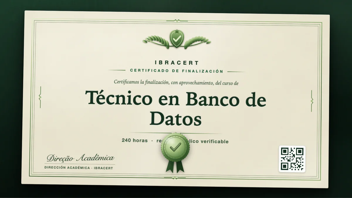 Portada del curso Técnico en Banco de Datos