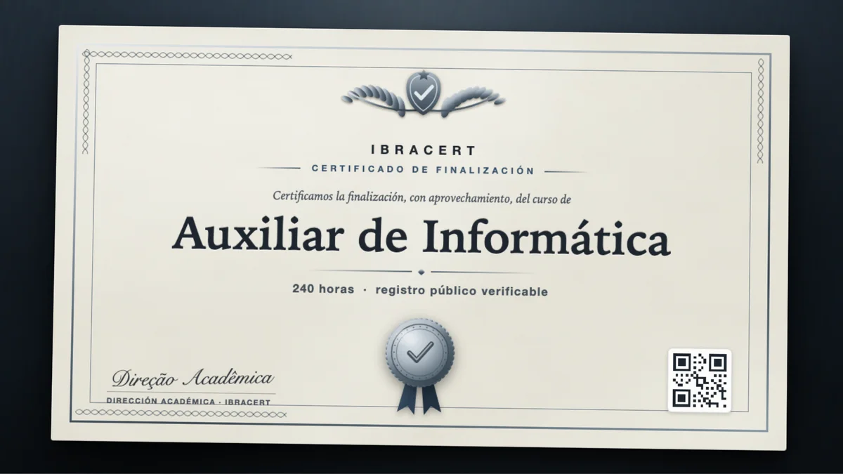 Portada del curso Auxiliar de Informática