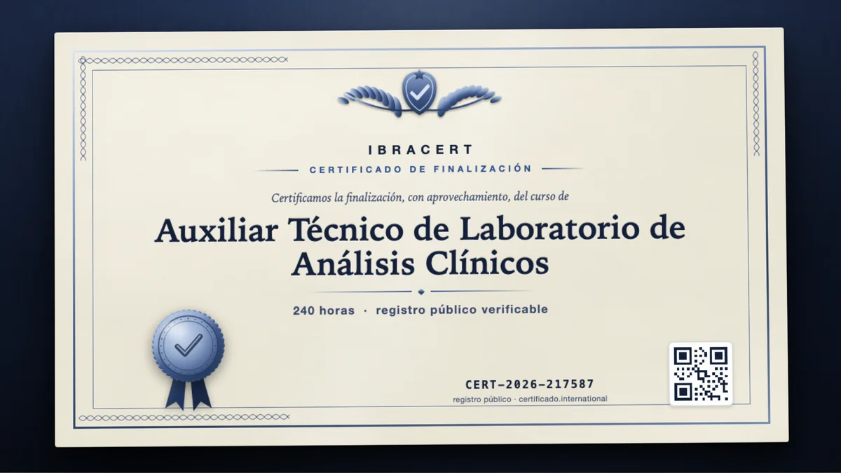 Portada del curso Auxiliar Técnico de Laboratorio de Análisis Clínicos