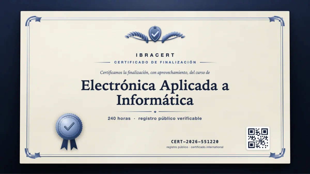 Portada del curso Electrónica Aplicada a Informática