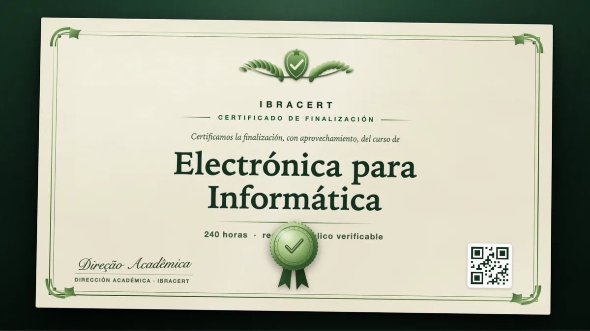 Portada del curso Electrónica para Informática